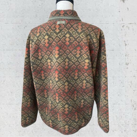 VTG Orvis Sherpa Fleece Toggle Jacket Size M Cabincore Southwestern Outdoor - Picture 6 of 10